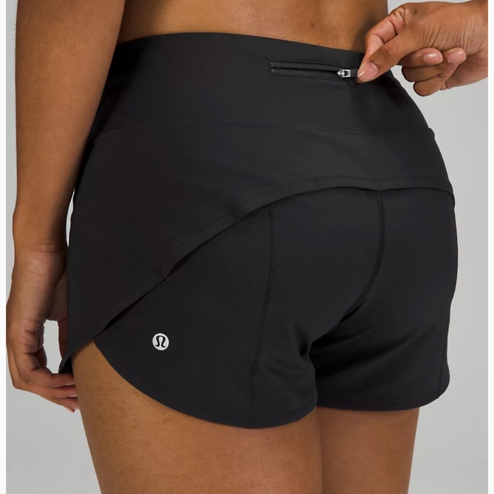 Ω Size 8 Lululemon Speed Short Solid Black